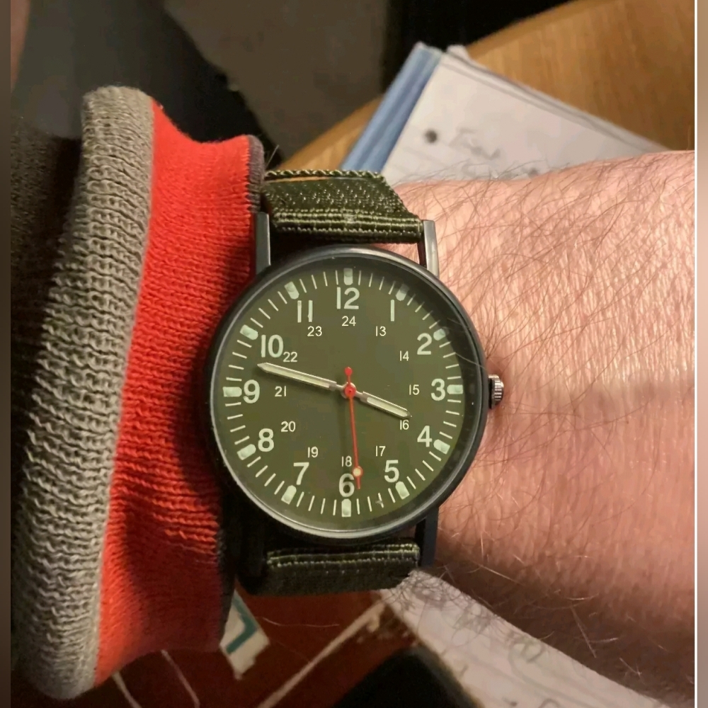 3 US Army Field Watch 1970's Style - Green, Black, & Navy Blue